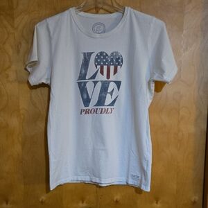 Life Is Good Off-white 'Love Proudly' Women's T-Shirt